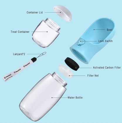 HydroPup™ 2-in-1 Dog Water Bottle & Treat Dispenser — Leak-Proof Portable Travel Cup
